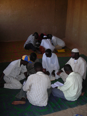 Self-study group in Bredjing Camp, Chad